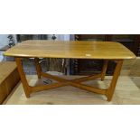 An Ercol light elm Wychwood coffee table, L115cm, D62cm, H48cm