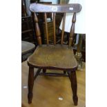 A Victorian child's elm-seated stick-back Windsor chair