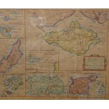 4 framed Antique hand coloured maps