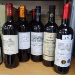 8 bottles of various French red wine