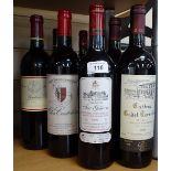 8 various bottles of French wine