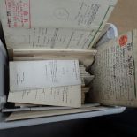 A box of Deeds, Indentures, and Acts, including local interest