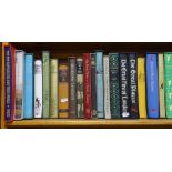 A shelf of folio books, including wartime, Shakespeare and art books