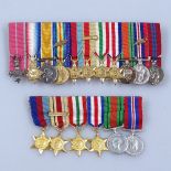 A collection of Second World War and First World War miniature medals