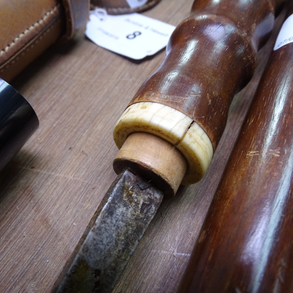 A teak sword stick with ivory mount - Image 8 of 9