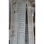 8 various French shutters, L197cm approx