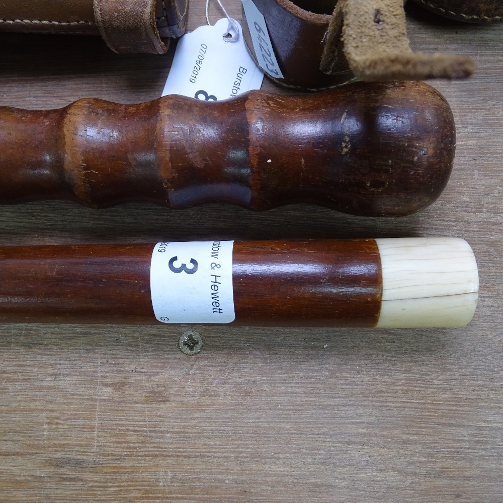 A teak sword stick with ivory mount - Image 3 of 9