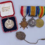 A silver First World War RAF medal and group to 4692 Corporal G W Seldon RFC and dog tag