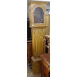 A pine longcase clock case (no movement), H198cm