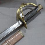 A United States Cavalry sword with scabbard