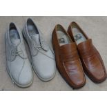 A pair of Rohde men's leather shoes, size 10, and a pair of Barkers leather brogues