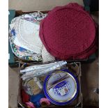 A quantity of napkins, tea cosies, braid, cotton, dress patterns etc