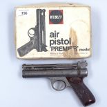 A boxed Webley Premier air pistol