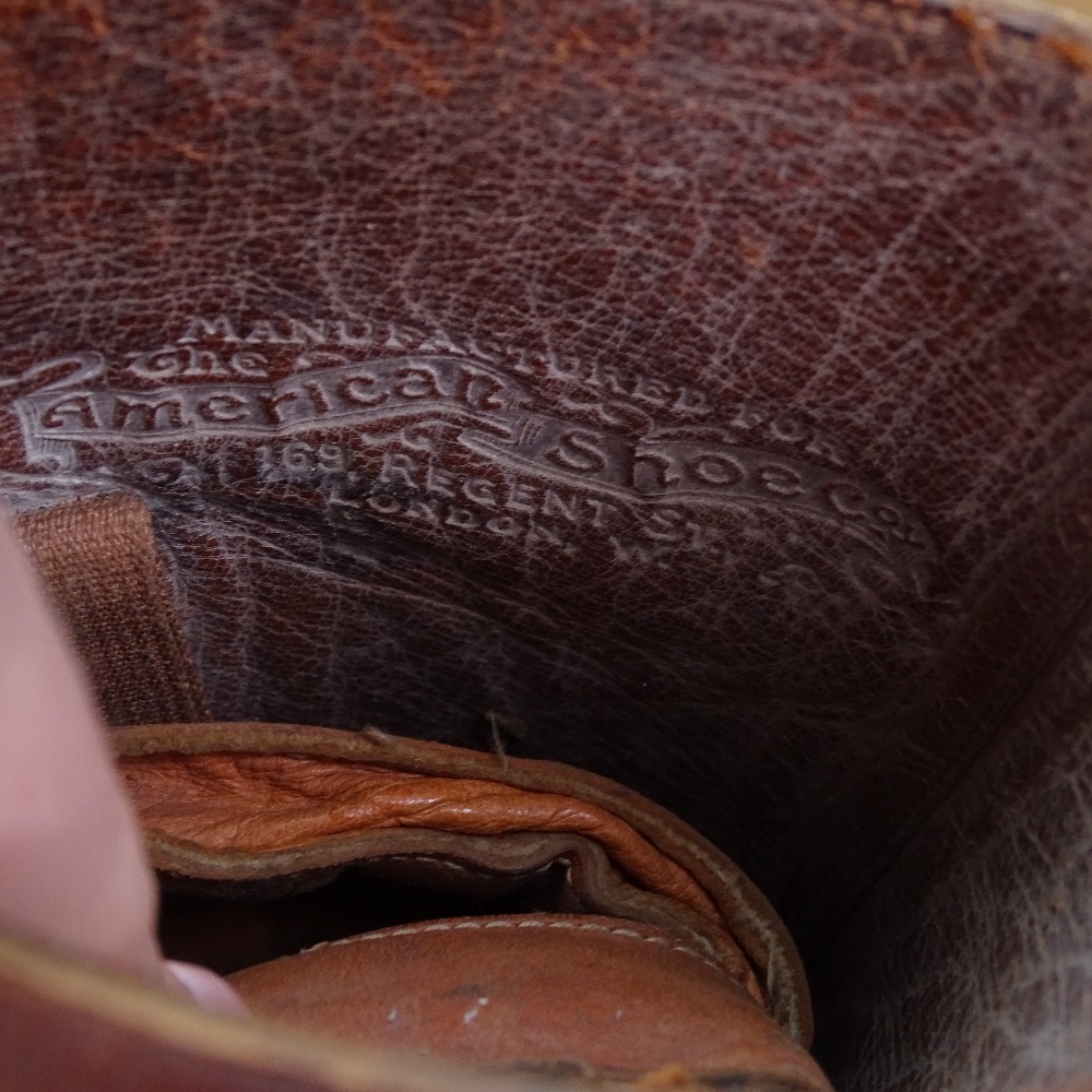 A pair of lady's Veldt early 20th century leather riding boots, and a pair of leather gloves - Image 3 of 3