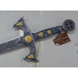 A Spanish Toledo replica sword, length 46"