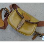 A good quality leather cartridge bag, plus a leather belt accessory 45 cartridges