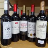 8 bottles of French red wine