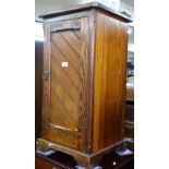 A Victorian pitch pine bedside cupboard, W42cm