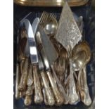 A box of Kings pattern silver plated cutlery