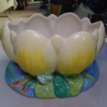 Clarice Cliff bowl of lobed form, length 22cm