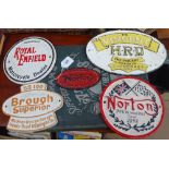 4 reproduction cast-iron advertising signs