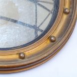 A Antique convex wall mirror, 40cm