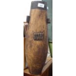 A Zulu "Ithunga" carved wooden milking pail, 48.5cm