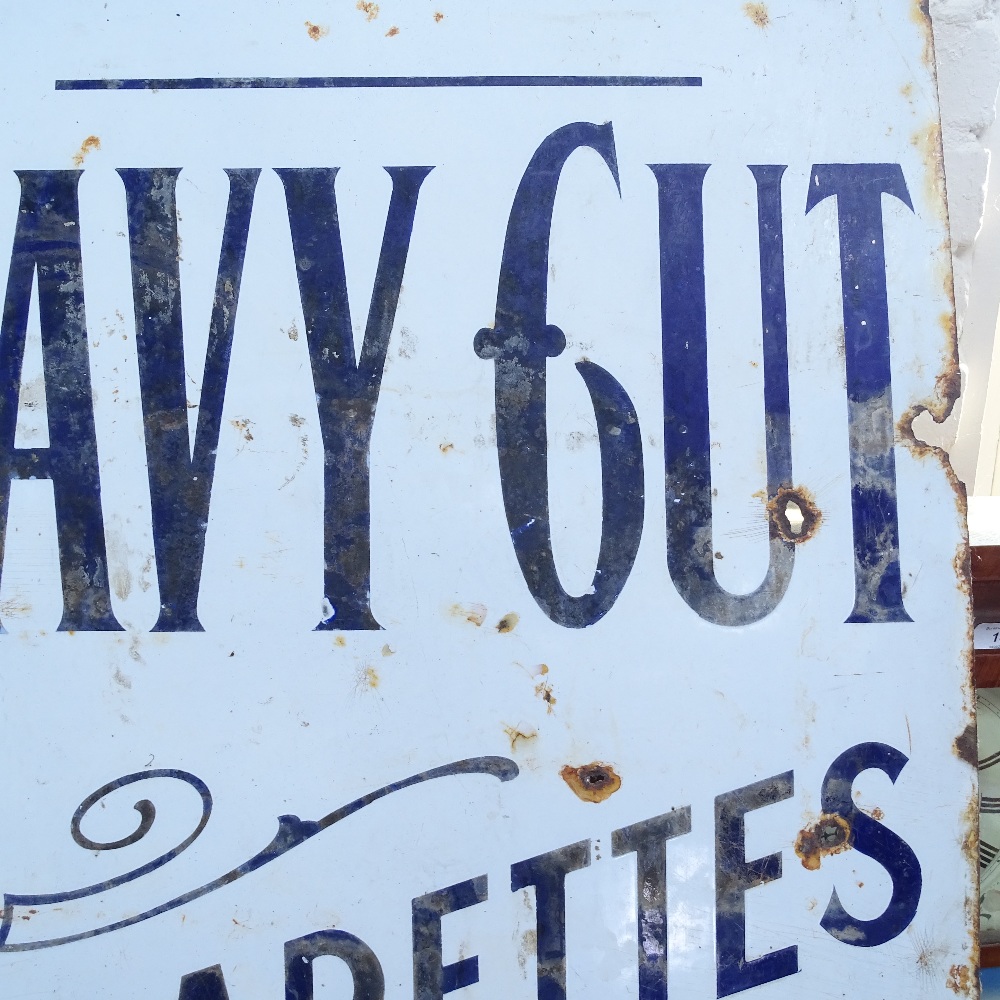 A Vintage enamelled Player's Navy Cut Cigarettes sign, height 85cm - Image 2 of 2