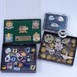 Enamelled badges, including Butlin's, Regimental buttons etc