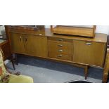 A mid-century G-Plan teak sideboard, with drawers and cupboards, L206cm, H79cm