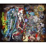 A large quantity of Vintage and other costume jewellery