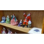 5 Royal Doulton figures, and a book