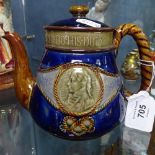 A Royal Doulton Lord Nelson teapot (spout restored), height 14cm