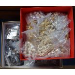 2 boxes of dress costume jewellery