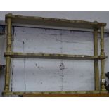A painted 3-tier hanging shelf, W100cm