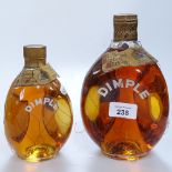 A bottle of Haig Dimple Whiskey, and a half bottle
