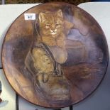 Florence Adlard, late 19th century hand painted porcelain plate, Puss in Boots, original artist's