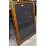 An early 20th century Naafi oak-framed hanging display cabinet, with glazed door, W62cm, L85cm