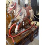 A Vintage Tri-Ang painted metal rocking horse