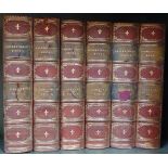 6 volumes half leather-bound Shakespeare, published by Whittaker 1858