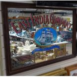 An East India Company advertising mirror, 30.5" x 20.5", framed