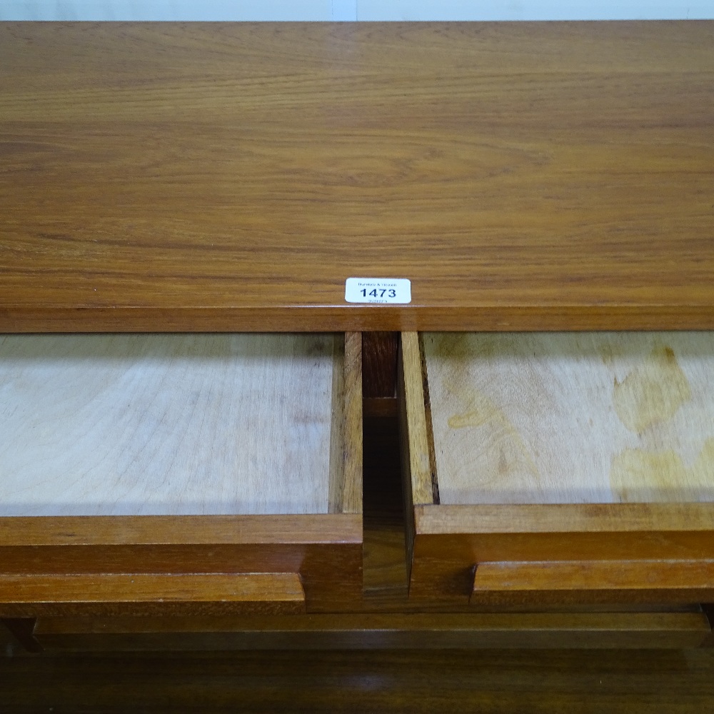 A small Danish teak side table, with 2 frieze drawers, W78cm, H57cm - Image 2 of 2