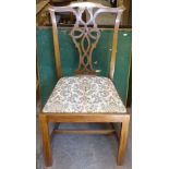 2 1920s folding card tables, and a mahogany Chippendale design chair