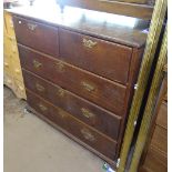 An 18th century oak 5-drawer chest on bracket feet, W109cm, H100cm