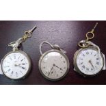 3 French pocket watches