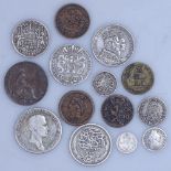Various Antique and other silver coins etc
