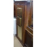 A Victorian mahogany single mirror-door wardrobe, W87cm, H183cm
