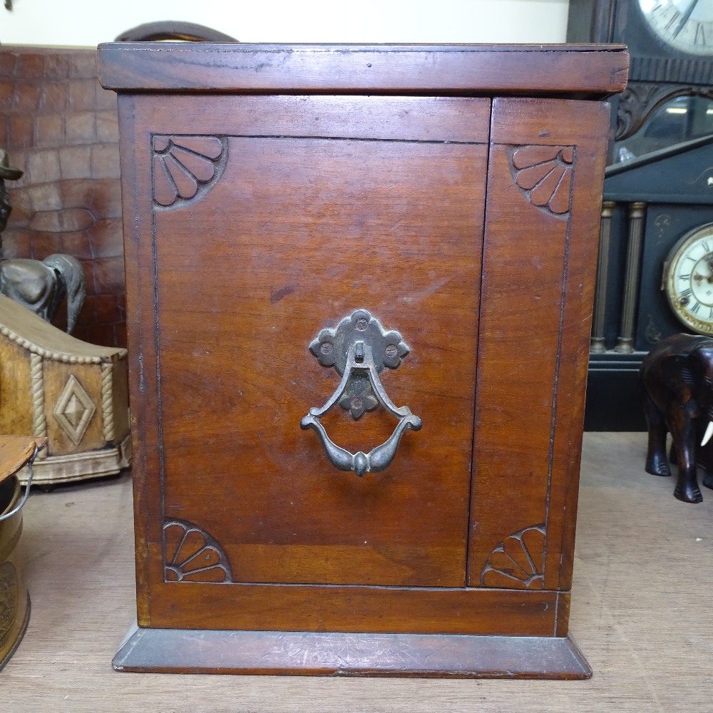 An Victorian table-top stationery cabinet, with fitted interior, fold down writing slope, - Image 6 of 13