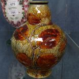 Royal Doulton stoneware vase with Autumn Leaf design, 17cm