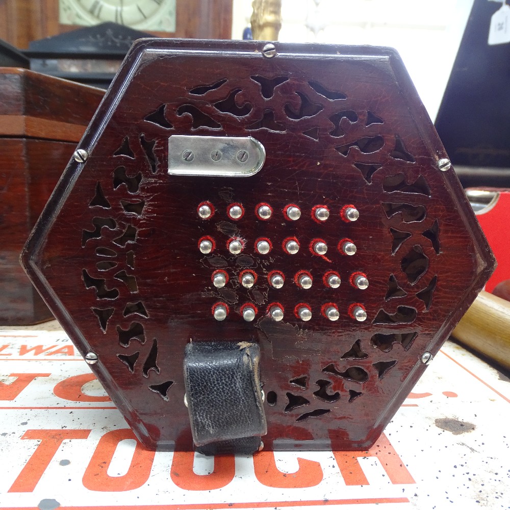 An Antique Lachenal & Co concertina in original mahogany case - Image 6 of 6